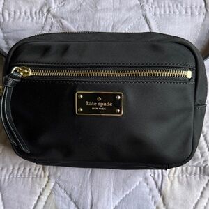 Kate Spade Black Nylon Waist/Belt Bag with Gold Accents